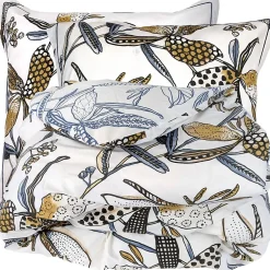 Linnea Parure de lit 240x220 cm coton PÉNÉLOPE Beige Silice 3 pièces