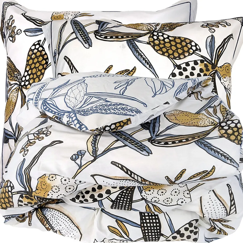 Linnea Parure de lit 240x220 cm coton PÉNÉLOPE Beige Silice 3 pièces