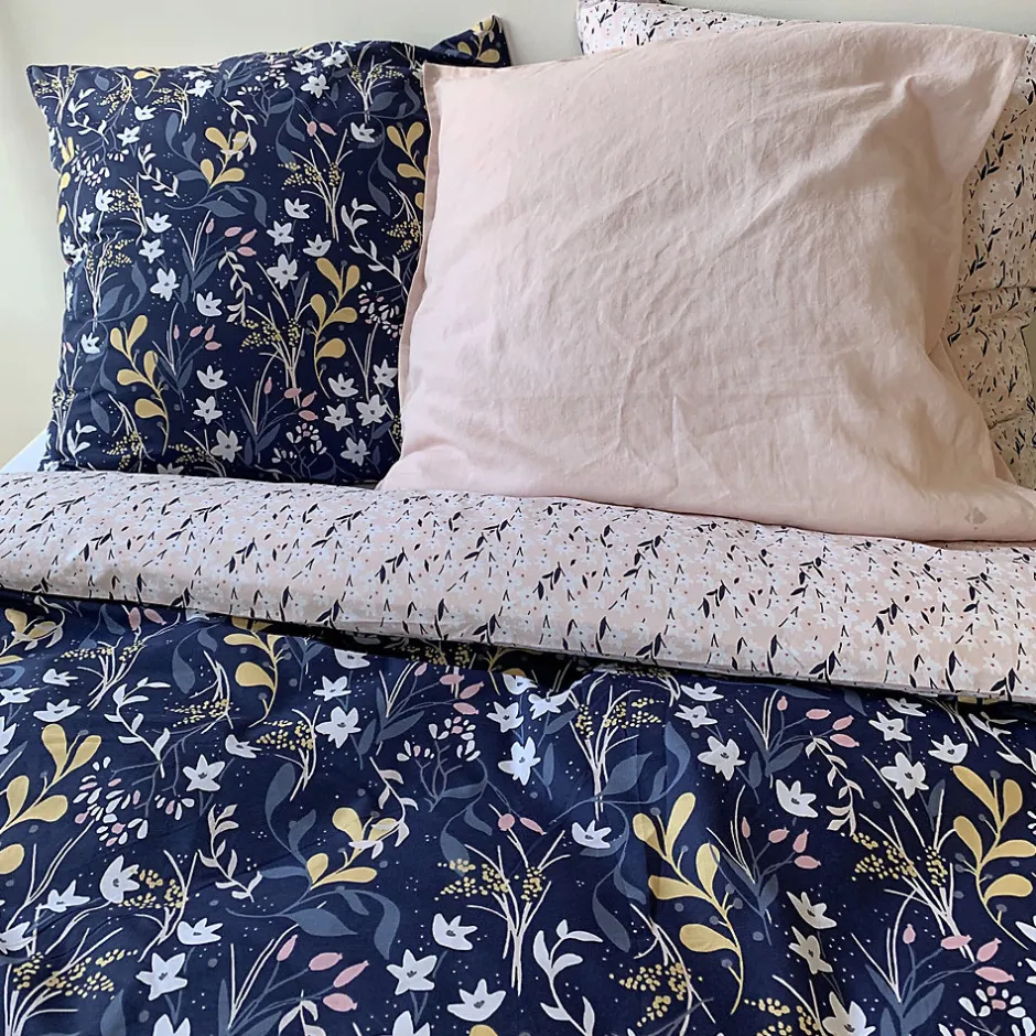 Linnea Parure de lit 240x220 cm coton biologique DOVE Bleu