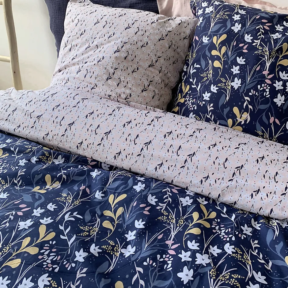 Linnea Parure de lit 240x220 cm coton biologique DOVE Bleu