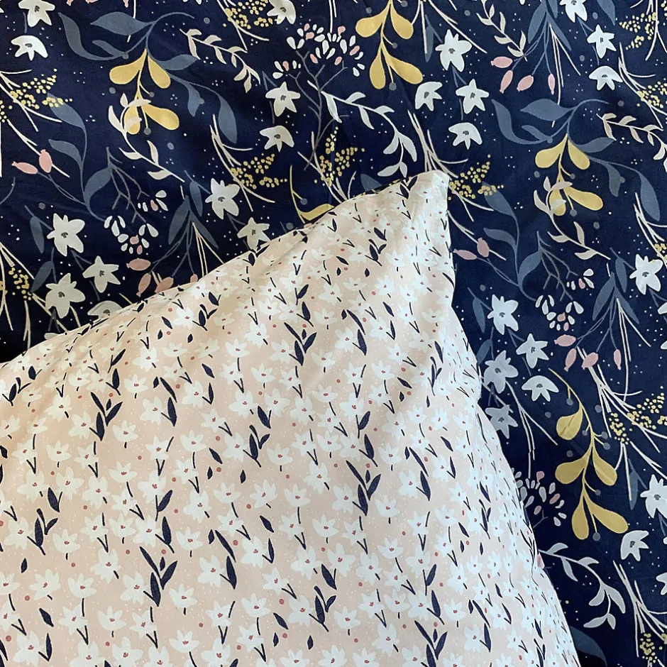 Linnea Parure de lit 240x220 cm coton biologique DOVE Bleu