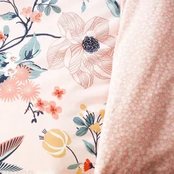 Linnea Parure de lit 260x240 cm coton bci adouci PANGA rose 3 pièces