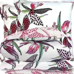 Linnea Parure de lit 200x200 cm coton PÉNÉLOPE Rose 3 pièces