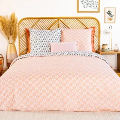Linnea Parure de lit 260x240 cm coton VOLEA rose