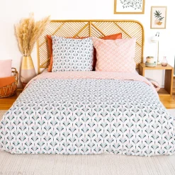 Linnea Parure de lit 260x240 cm coton VOLEA rose