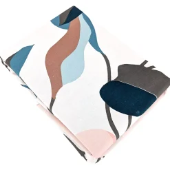Linnea Parure de lit 240x220 cm coton BCI adouci LILA Blanc 3 pièces