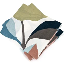 Linnea Parure de lit 240x220 cm coton BCI adouci LILA Blanc 3 pièces