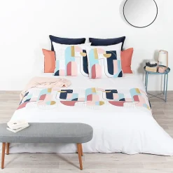 Linnea Parure de lit 240x220 cm coton KENT Multicolore