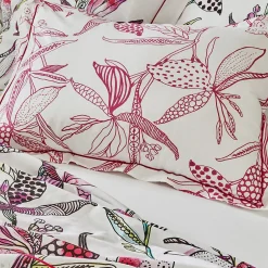 Linnea Parure de lit 260x240 cm coton PÉNÉLOPE Rose 3 pièces