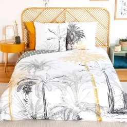Linnea Parure de lit 240x220 cm coton SOLI vert