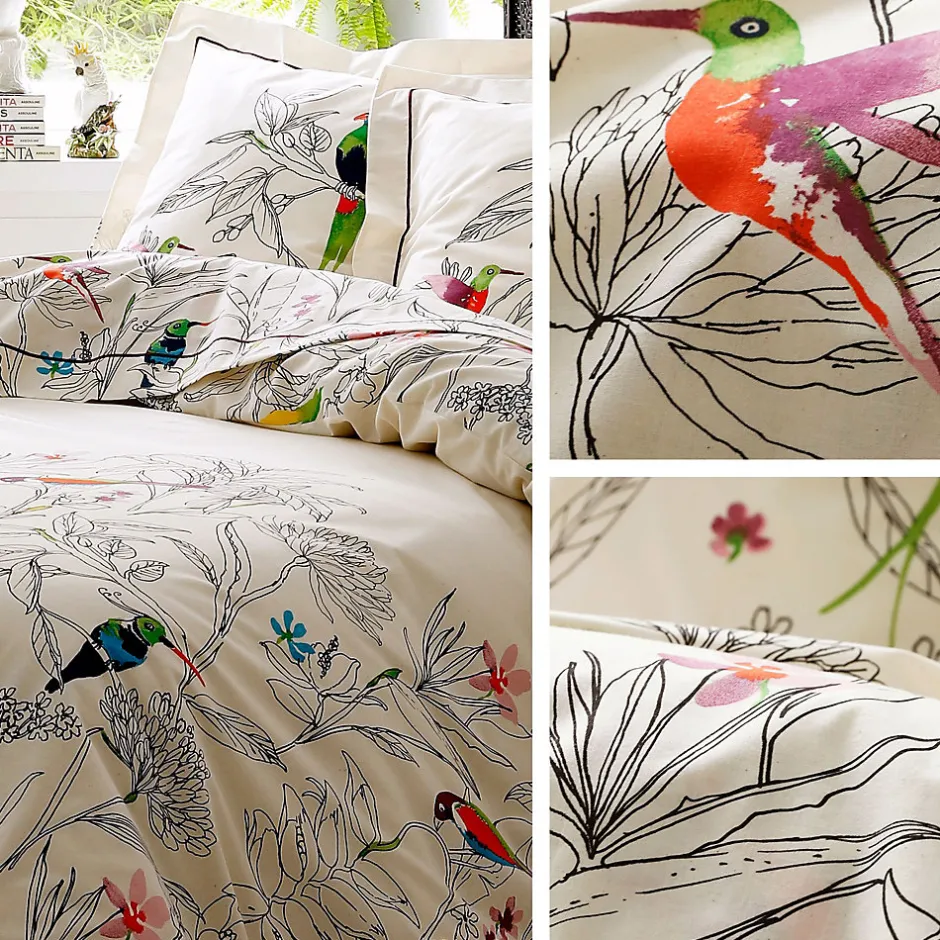 Linnea Parure de lit 200x200 cm coton AMAZONIA ecru Online