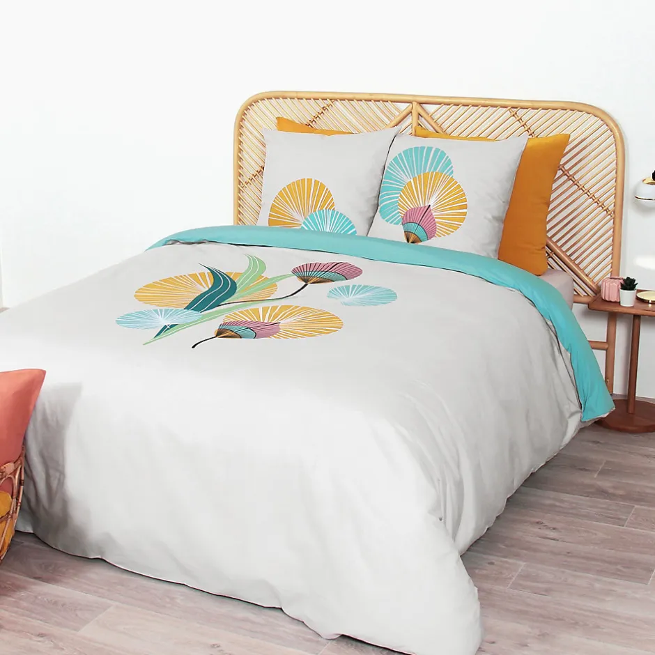 Linnea Parure de lit 240x220 cm coton GANA Vert