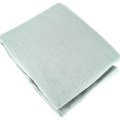 Linnea Parure de lit 260x240 cm double gaze de coton GAZGAZ vert amande 3 pièces