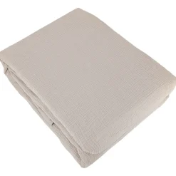 Linnea Parure de lit 260x240 cm double gaze de coton GAZGAZ beige Galet