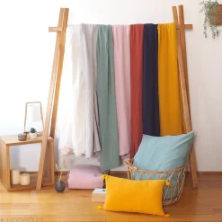 Linnea Parure de lit 140x200 cm double gaze de coton GAZGAZ blanc 2 pièces Hot