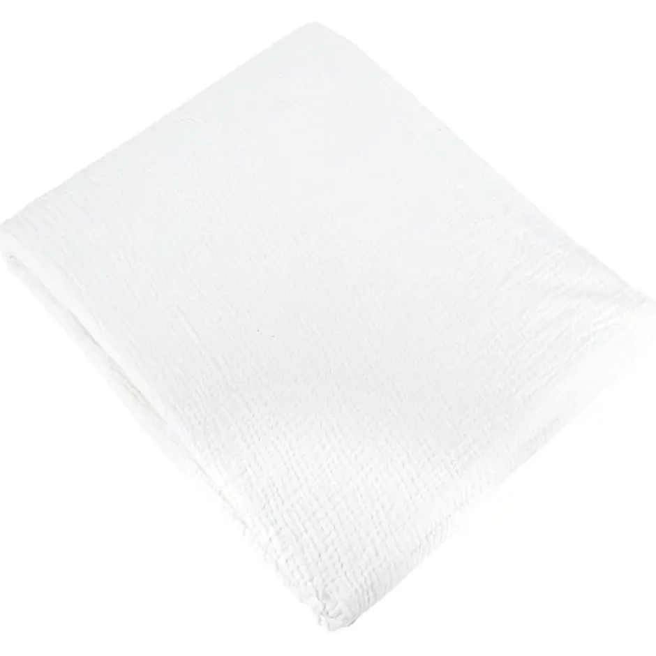 Linnea Parure de lit 140x200 cm double gaze de coton GAZGAZ blanc 2 pièces Hot