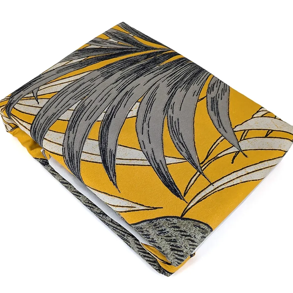 Linnea Parure de lit 240x220 cm Microfibre 50% recyclée AQUILIE Jaune 3 pièces Clearance