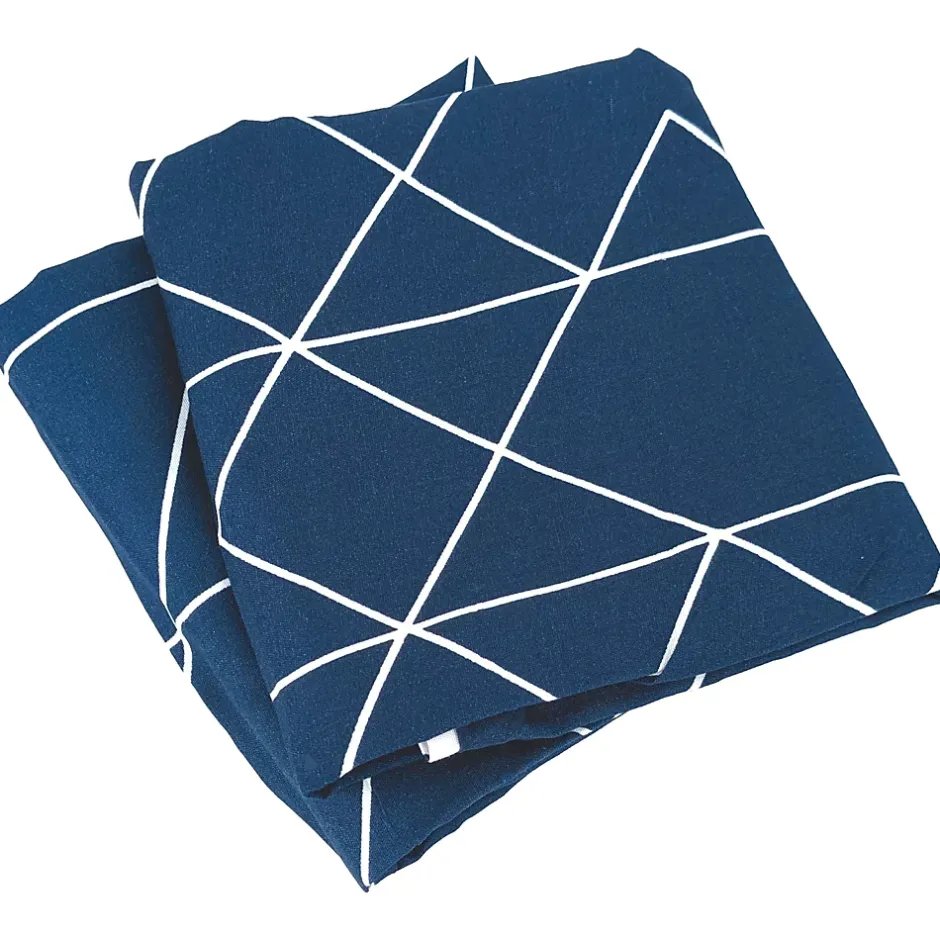 Linnea Parure de lit 240x220 cm microfibre LIST bleu 3 pièces