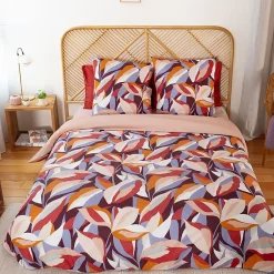 Linnea Parure de lit 240x220 cm microfibre EXUBERANCE multicolore 3 pièces Hot