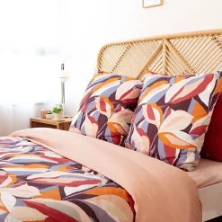 Linnea Parure de lit 240x220 cm microfibre EXUBERANCE multicolore 3 pièces Hot