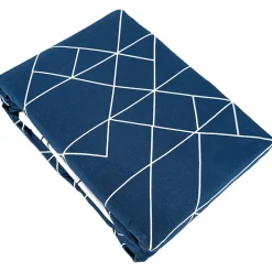 Linnea Parure de lit 140x200 cm microfibre LIST bleu 2 pièces