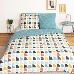 Linnea Parure de lit 200x200 cm mixte BLUE bleu Sale