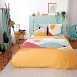 Linnea Parure de lit 240x220 cm polycoton VALLON multicolore 3 pièces Best