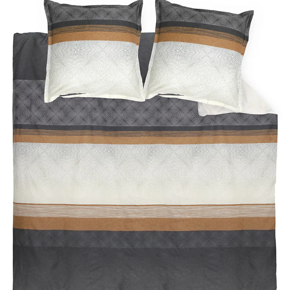Linnea Parure de lit 300x240 cm satin de coton TIAGO noir