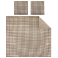 Linnea Parure de lit 260x240 cm Satin de coton DAUPHINE Marron