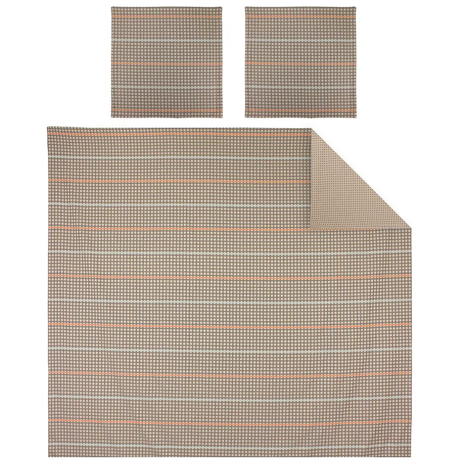 Linnea Parure de lit 260x240 cm Satin de coton DAUPHINE Marron