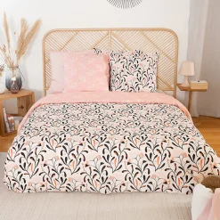 Linnea Parure de lit 260x240 cm Satin de coton JOY Rose 3 pièces Clearance
