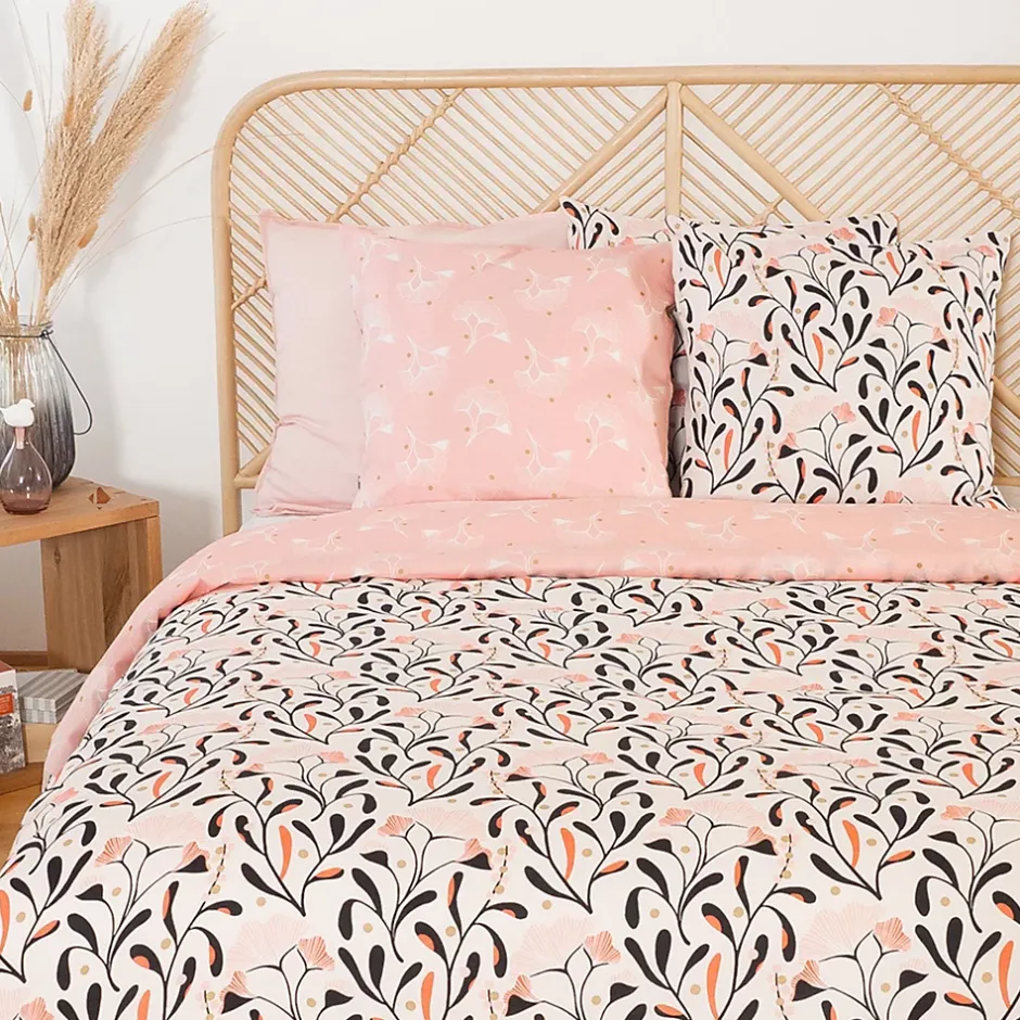 Linnea Parure de lit 260x240 cm Satin de coton JOY Rose 3 pièces Clearance