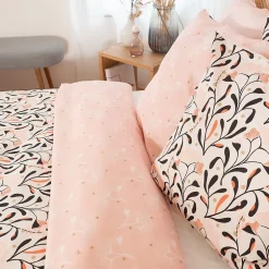 Linnea Parure de lit 260x240 cm Satin de coton JOY Rose 3 pièces Clearance