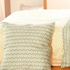 Linnea Parure de lit 260x240 cm Satin de coton ORIENT Vert 3 pièces Discount
