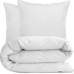 Linnea Parure de lit 260x240 cm set 65x65 cm percale MANOIR gris Perle