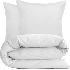 Linnea Parure de lit 240x220 cm set 65x65 cm percale MANOIR gris Perle