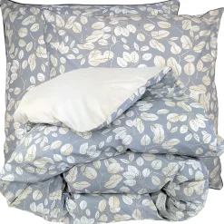 Linnea Parure de lit 300x240 cm taies 65x65 cm percale de coton LISON Gris 3 pièces Best