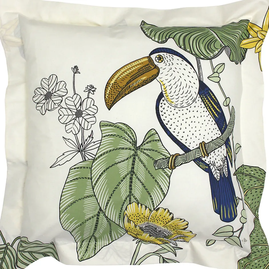 Linnea Parure de lit 300x240 cm 65x65 cm coton TOCO vert 3 pièces