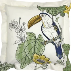 Linnea Parure de lit 240x220 cm 65x65 cm coton TOCO vert 3 pièces Hot