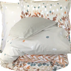 Linnea Parure de lit 200x200 cm 65x65 cm coton ÉVASION pêche 3 pièces