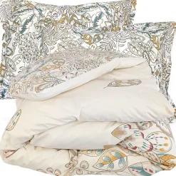 Linnea Parure de lit 200x200 cm 50x70 cm coton OKY écru Naturel 3 pièces
