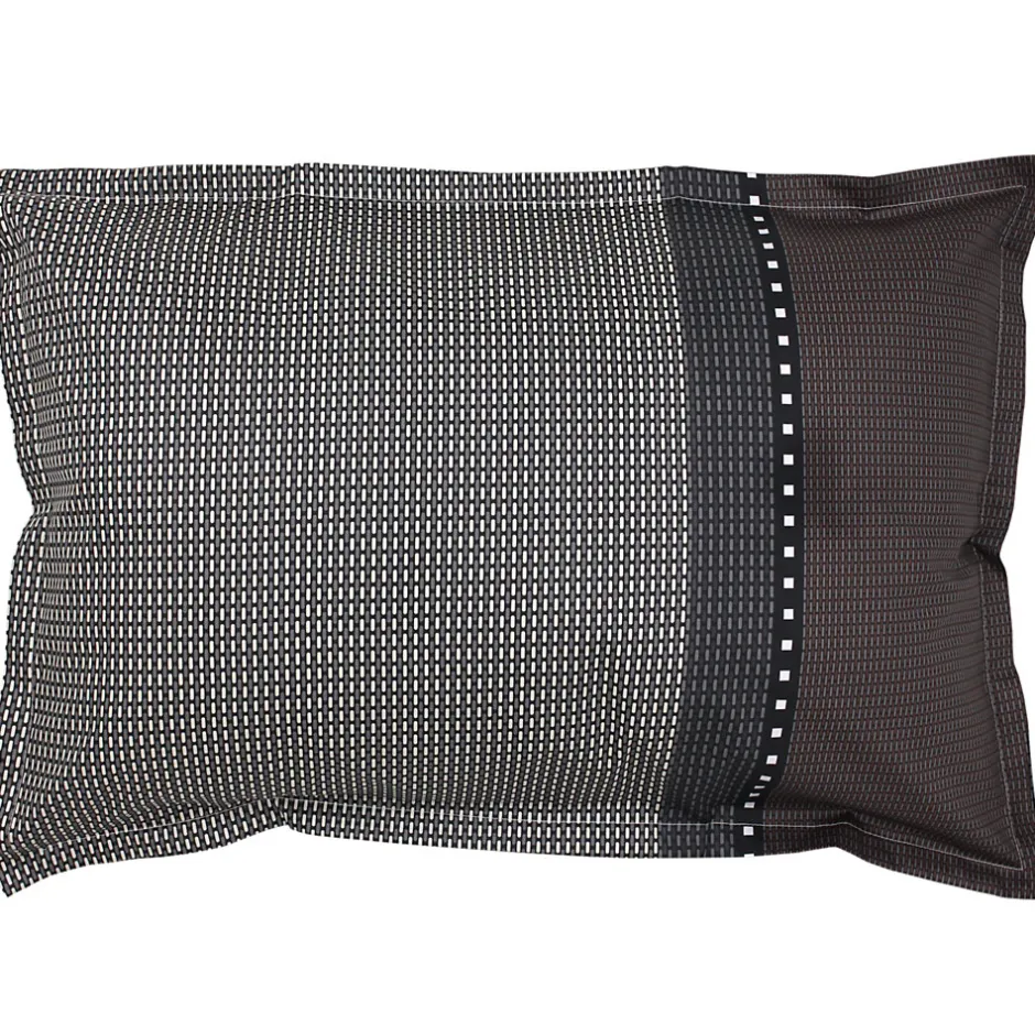 Linnea Parure de lit 200x200 cm 50x70 cm en satin de coton ENZO noir