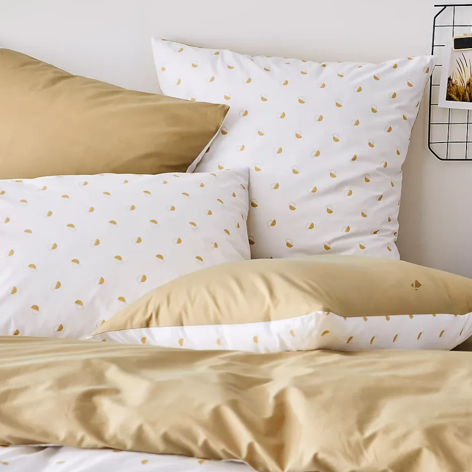 Linnea Parure de lit 300x240 cm 65x65 cm percale de coton ALEX marron Moka 3 pièces Best