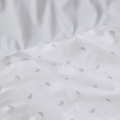 Linnea Parure de lit 200x200 cm 65x65 cm percale de coton ALEX gris Nuage 3 pièces New