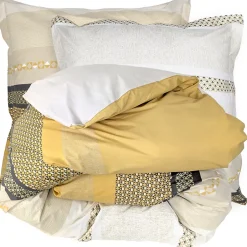 Linnea Parure de lit 260x240 cm 65x65 cm percale coton MARLOW Miel 3 pièces Best