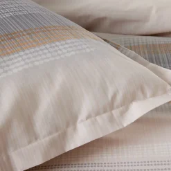 Linnea Parure de lit 140x200 cm 50x70 cm percale ESTEBAN beige 2 pièces Hot