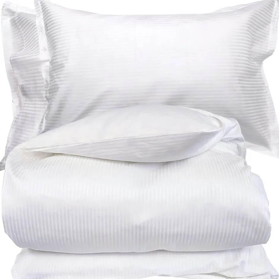 Linnea Parure de lit 260x240 cm 50x70 cm satin GRAND HÔTEL 3 pièces blanc