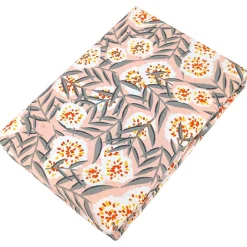Linnea Parure de lit 140x200 cm 65x65 flanelle LILY gris orange 2 pièces