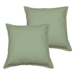 Sensei Maison Parure housse de couette 260x240 cm avec 2 taies 65x65 cm en coton Sauge STUDIO Outlet