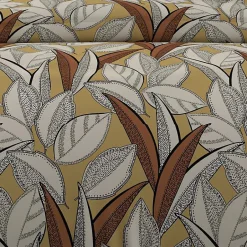 Soleil D'Ocre Parure housse de couette en coton 57 fils 260x240 cm TOGO moutarde, par